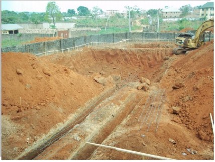 Excavated foundation works for a hospitality project in Awka